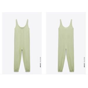 NWT Zara Green Sleeveless Jumpsuit‎ Small